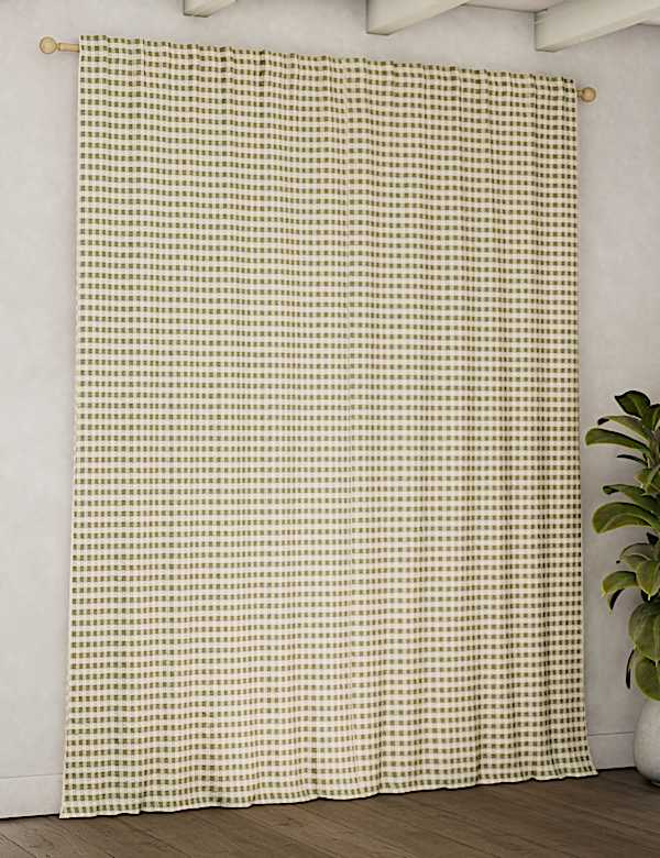 Chenille Gingham Multiway Blackout Curtains - US