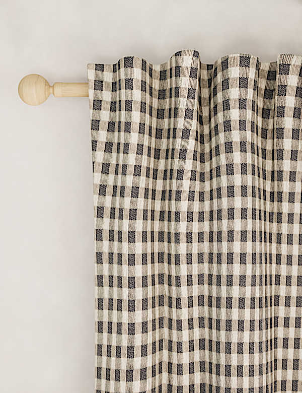 Chenille Gingham Multiway Blackout Curtains - GR