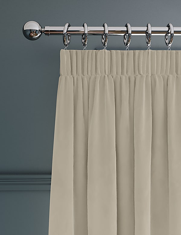 Velvet Pencil Pleat Ultra Temperature Smart Curtains - ES