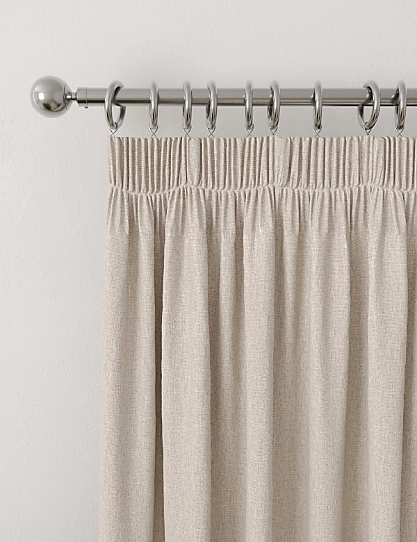 Brushed Pencil Pleat Blackout Thermal Curtains - IL