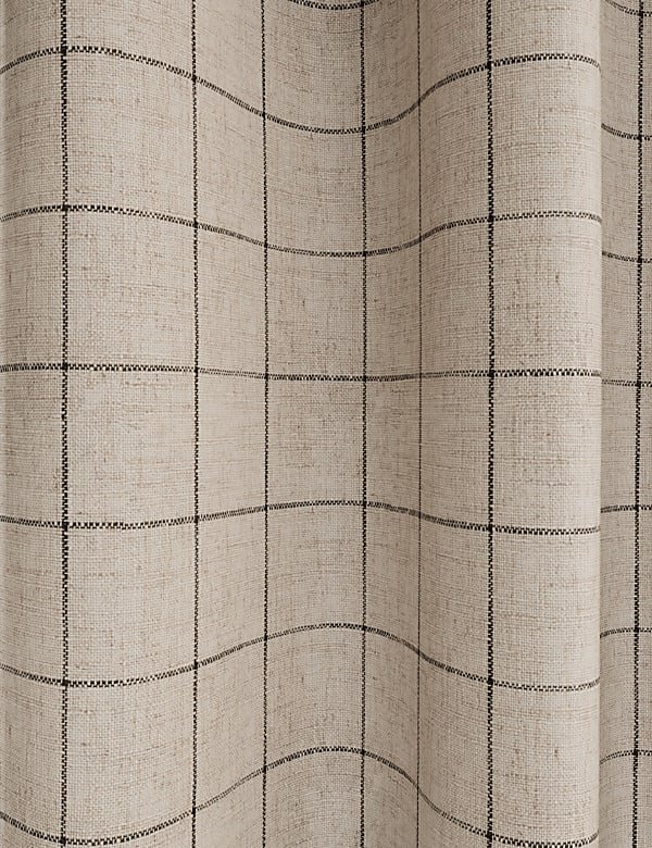 Windowpane Eyelet Blackout Curtains - PT