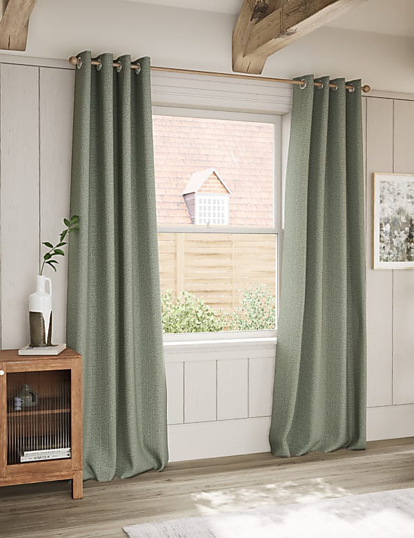 Herringbone Eyelet Curtains - ES