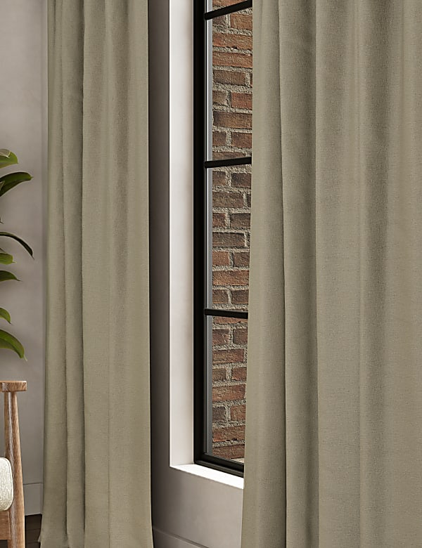 Brushed Pencil Pleat Blackout Ultra Thermal Curtains - US