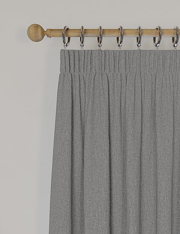Brushed Pencil Pleat Blackout Ultra Temperature Smart Curtains - OM