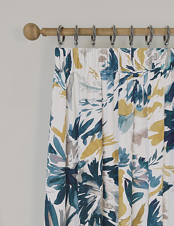 Watercolour Pencil Pleat Curtains - MV