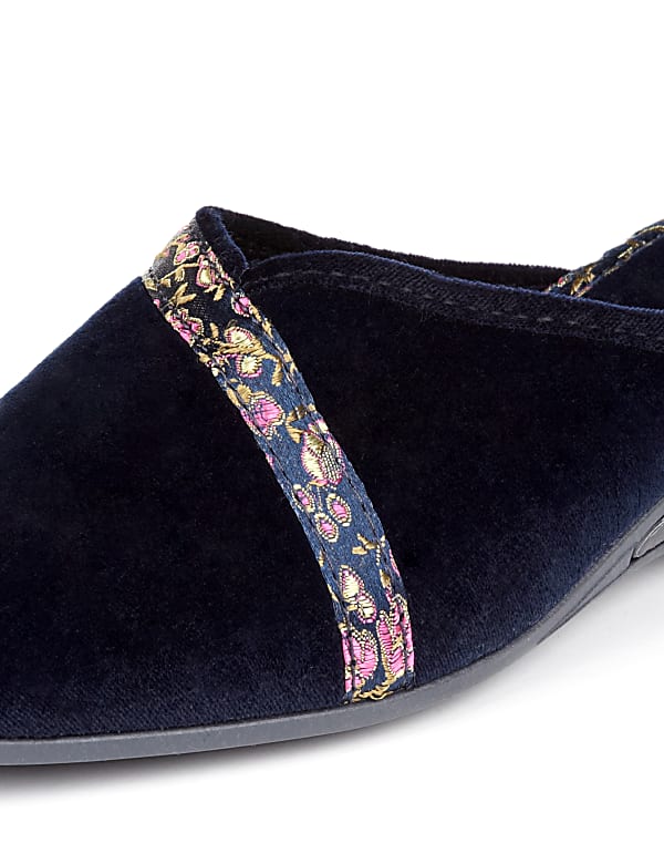 Mule slippers with wedge heel deals