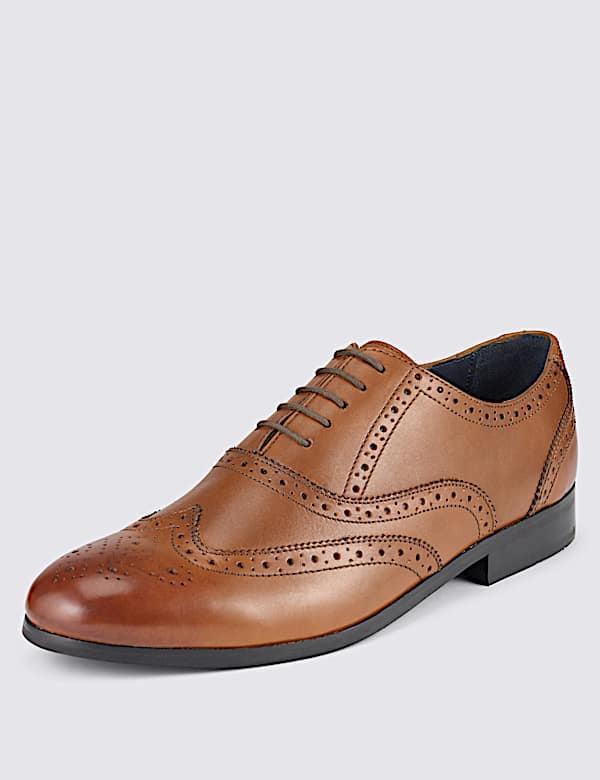 Leather Oxford Brogue Shoes