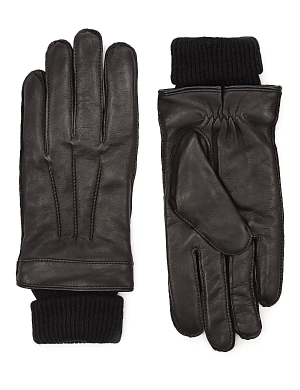 Guantes de punto con puño de piel italiana con Thinsulate™ - ES