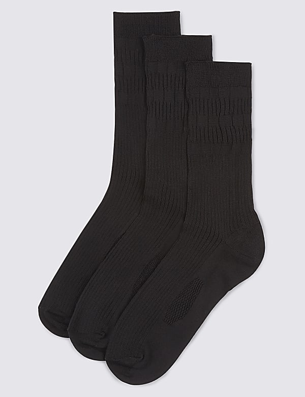 3 Pack Cool & Freshfeet&trade; Gentle Grip Socks