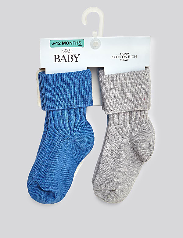 4pk of Baby Socks (0-24 Mths)