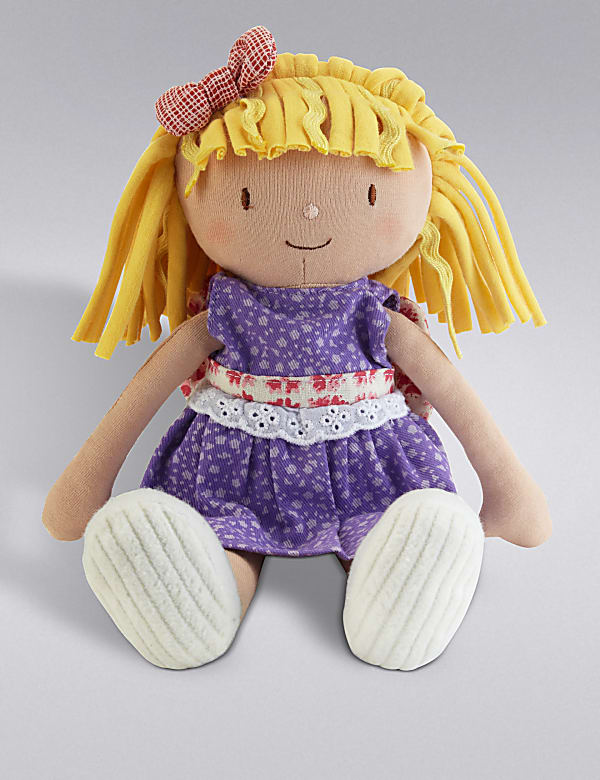 Emily button rag doll new arrivals