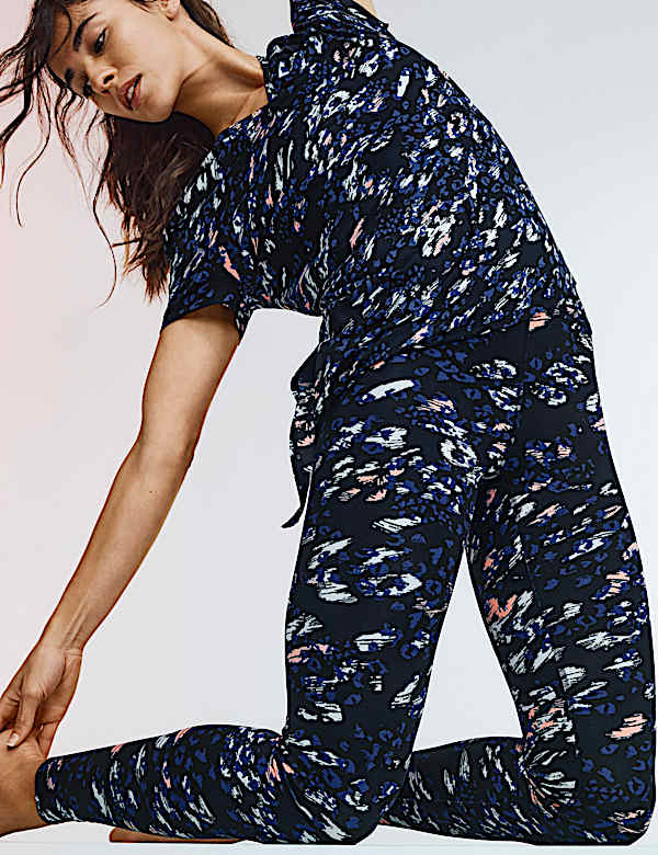 Go Balance Printed Wrap Waist Yoga Leggings