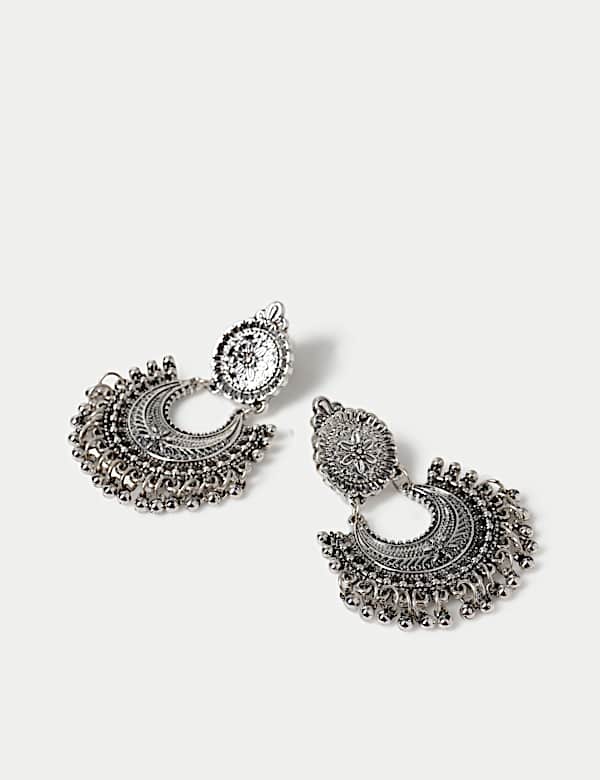 Semi-Circle Fan Earrings - GR