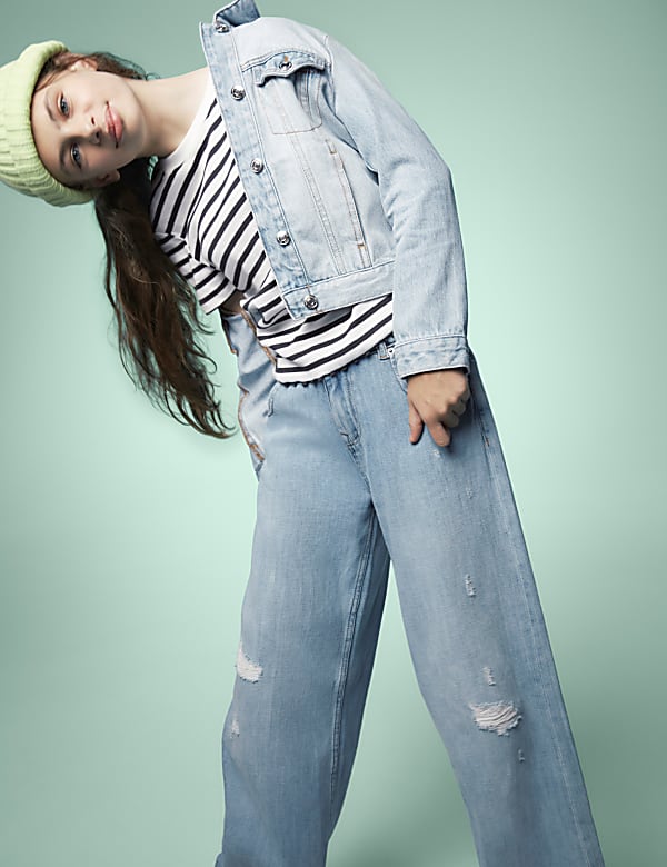 90's Baggy Low Rise Denim Jeans (6-16 Yrs)