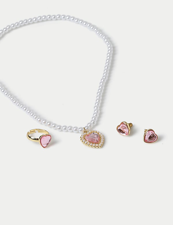 Pink and Pearl Jewellery Set - CH