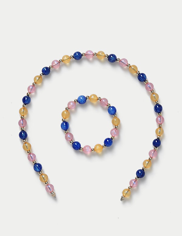 Beaded Headband and Wristwear Set - US