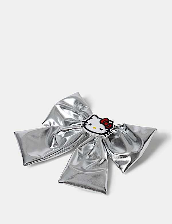 Hello Kitty Metallic Silver Hair Bow - MV