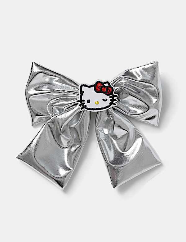 Hello Kitty Metallic Silver Hair Bow - MV