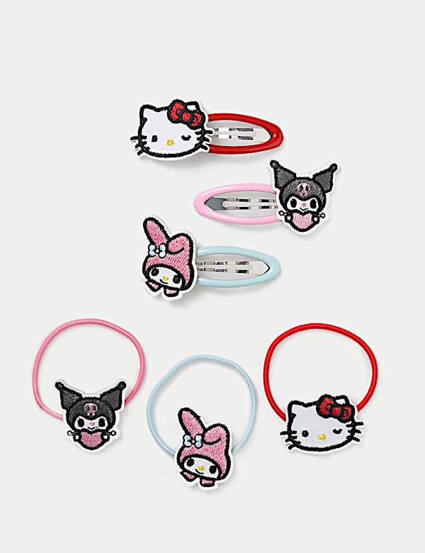 מארז אביזרים רקומים לשיער Hello Kitty and Friends - IL