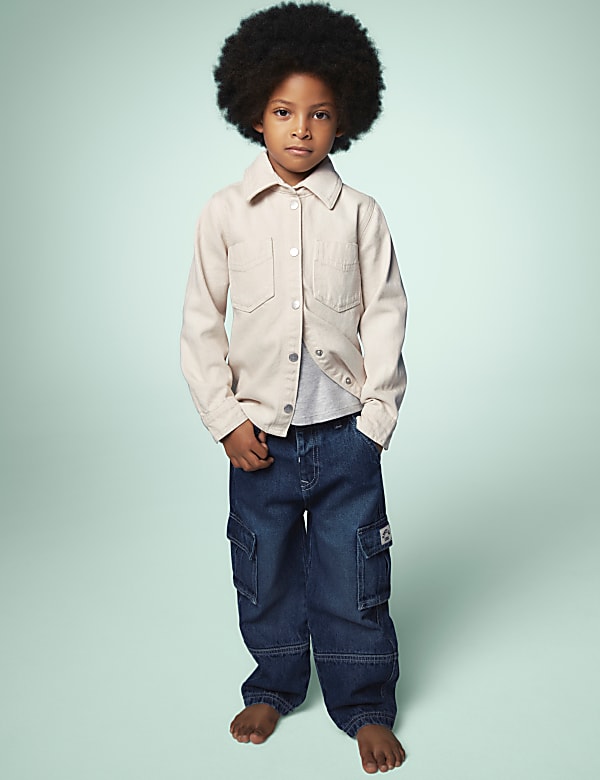 Cotton Rich Shirt & T-Shirt Set (2-8 Yrs)