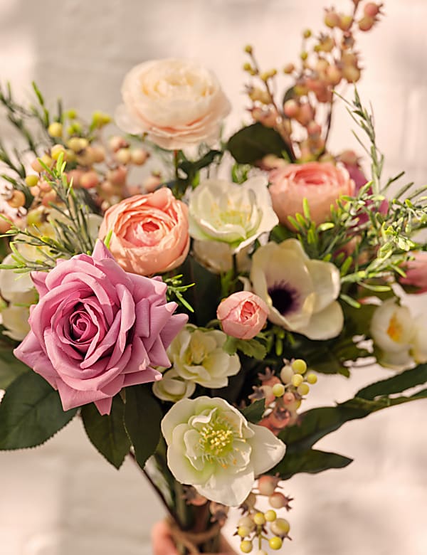 Set of 2 Artificial Real Touch Ranunculus Stems