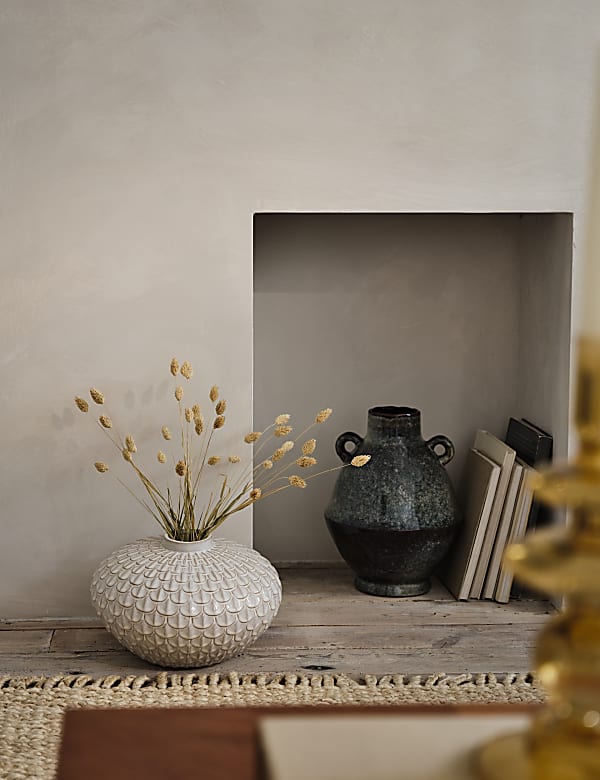 Medium Scalloped Textured Vase - AT