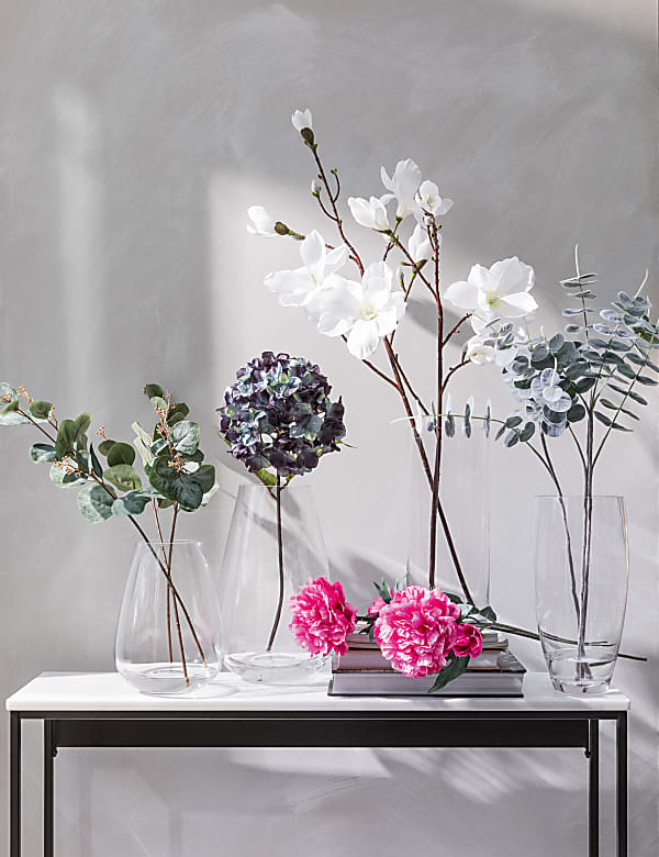 Set of 2 Artificial Hydrangeas Single Stems