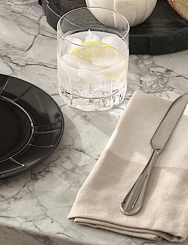 Set of 4 Woven Banded Napkins - CA