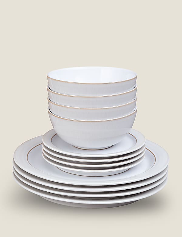 12 Piece Natural Canvas Dinner Set - JE