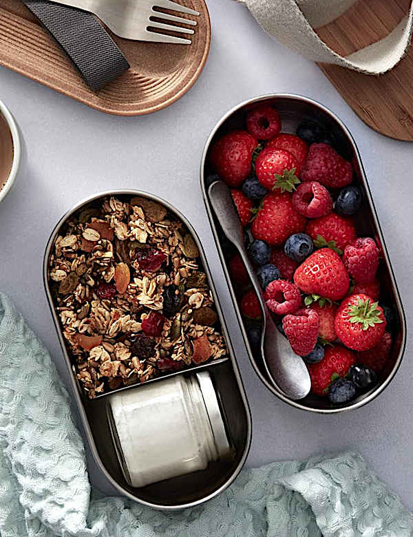 2er-Set Bento-Boxen aus Edelstahl - AT