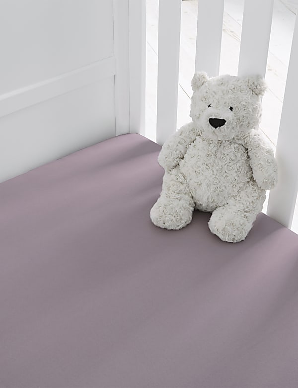 2pk Safe Nights Cot Bed Fitted Sheets WHITE Sheets M S GR