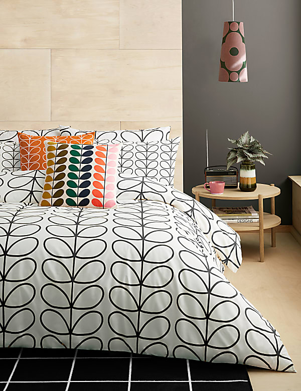 Brushed Cotton Linear Stem Bedding Set - GR