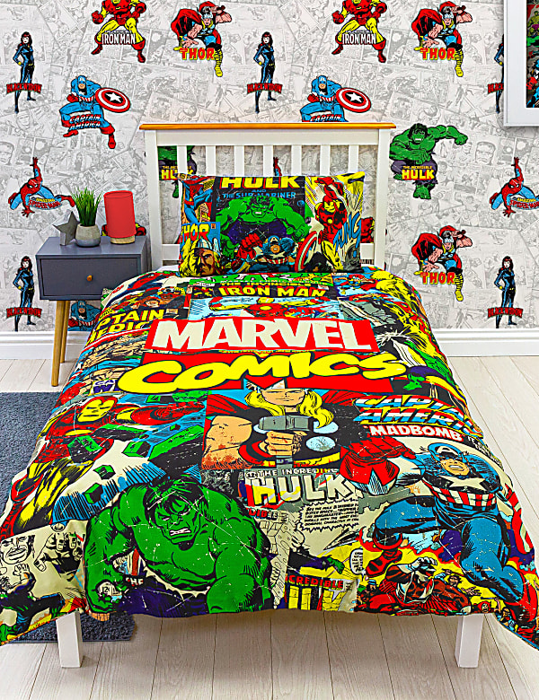 Marvel Comics Cotton Blend Single Bedding Set