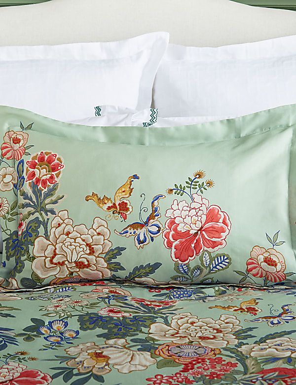 Pure Cotton Emperor Peony Oxford Pillowcase - GR