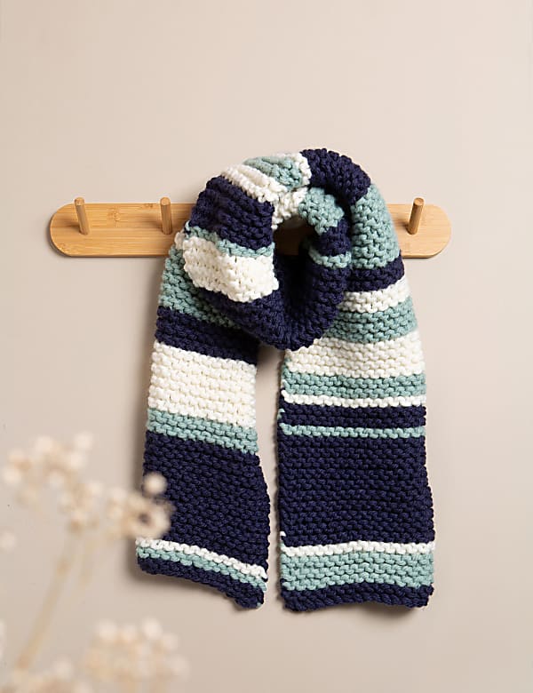 Striped Scarf Knitting Kit - CY