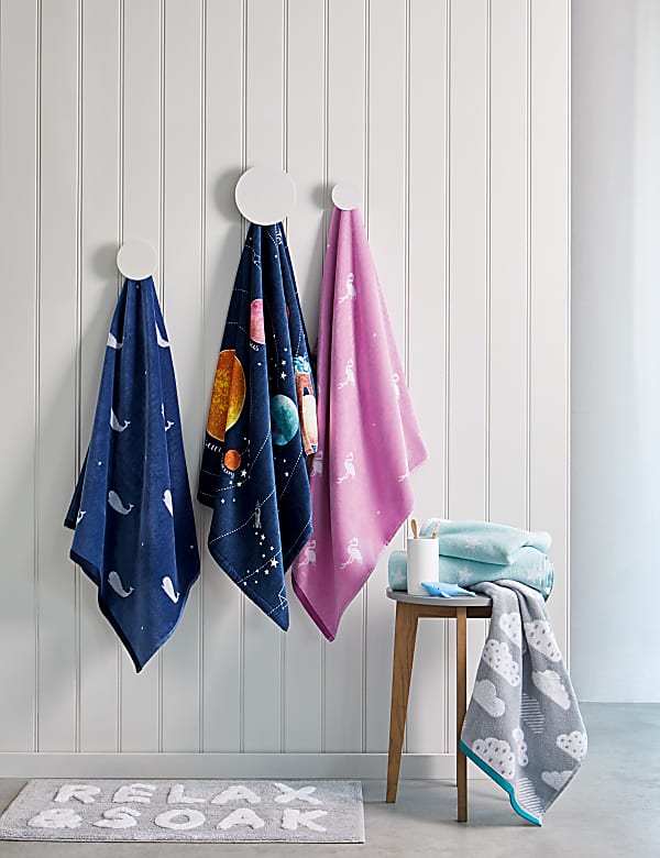 Pure Cotton Space Bath Towel