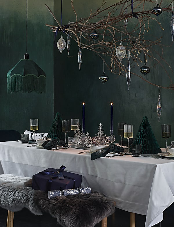 Large Silver Glitter Wire Tree
