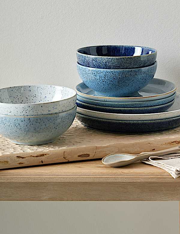סט של 4 צלחות אוכל מקולקציית Studio Blue - IL