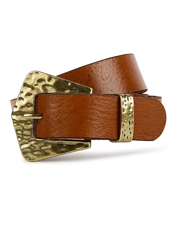 Textured Leather Belt