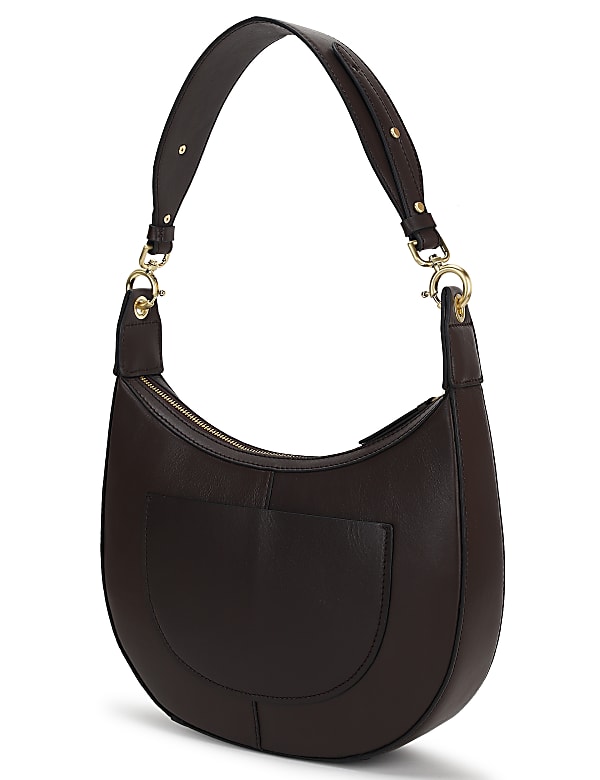 Pure Leather Plain Hobo Bag