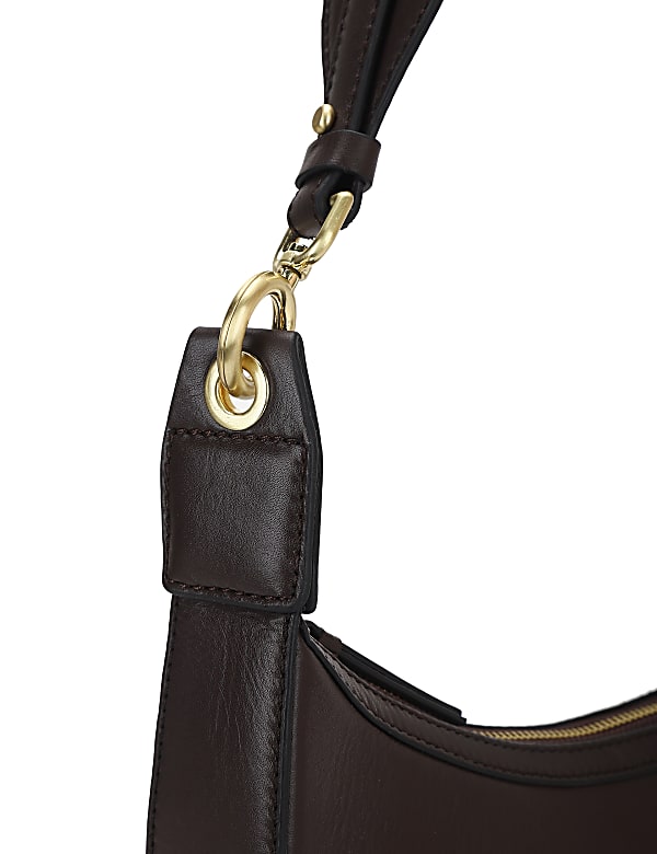Pure Leather Plain Hobo Bag