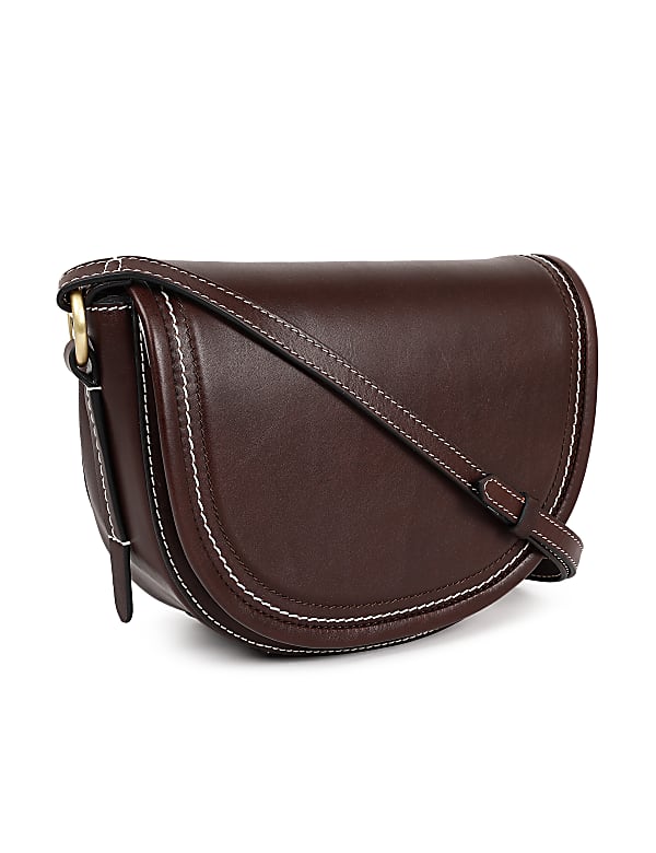Pure Leather Plain Sling Bag
