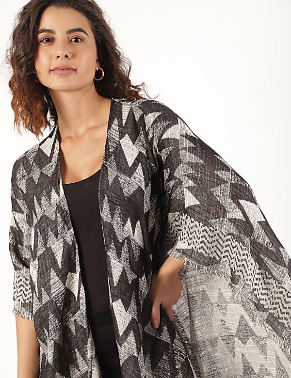 Buy Pure Cotton Self Design Shrug at Marks Spencer