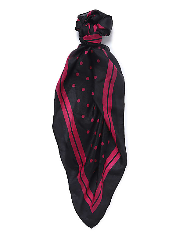 Pure Silk Polka Dots Scarf