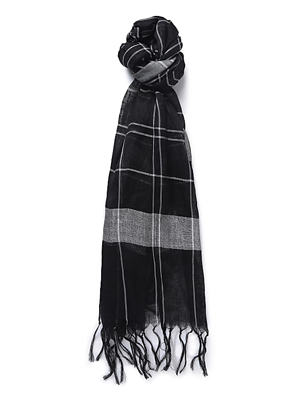 Flax Mix Checks Stoles