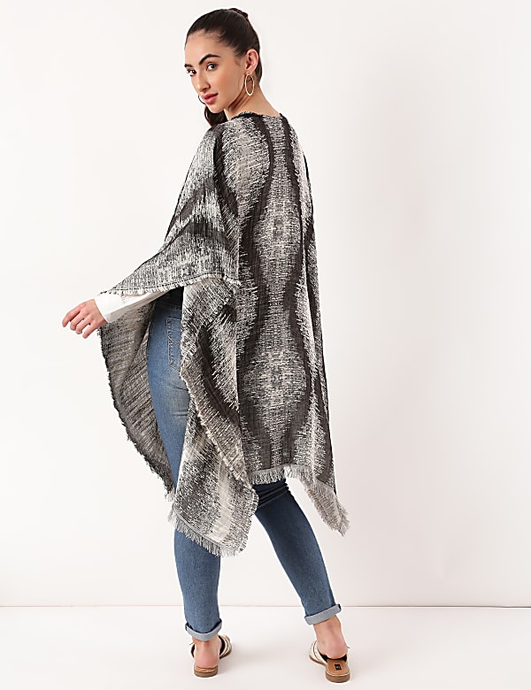 Pure Cotton printed Shawl Neck Ponchos