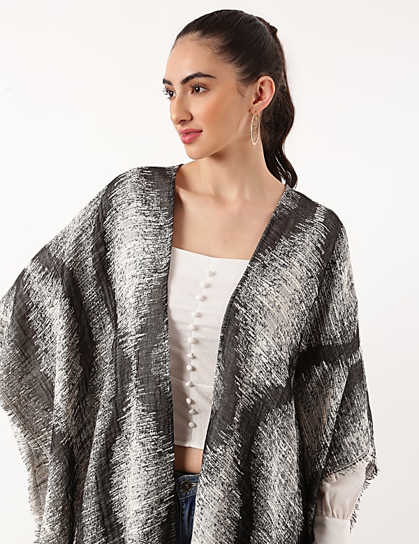 Pure Cotton printed Shawl Neck Ponchos