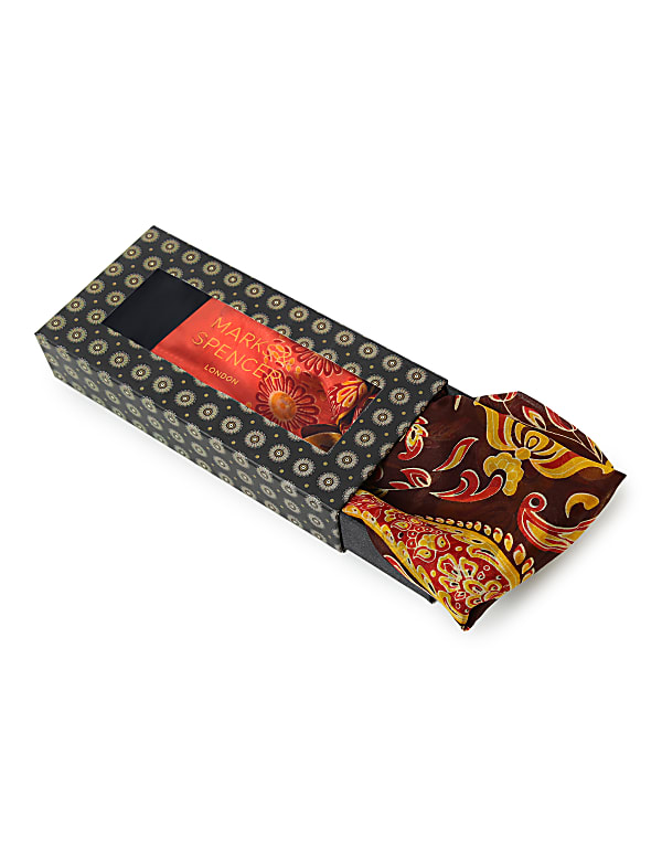 Pure Silk Floral Print Scarf