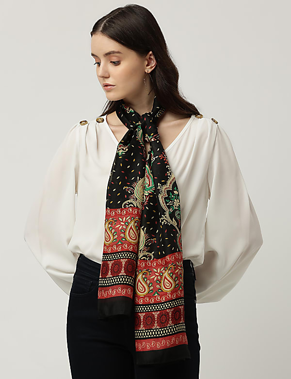 Buy Pure Silk Printed Scarf at Marks Spencer