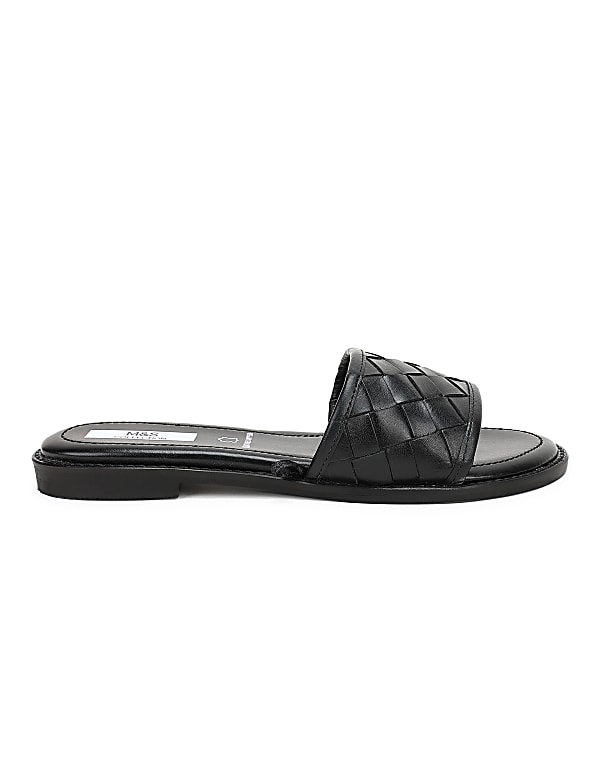 Pure Leather Basket Weave Sandals